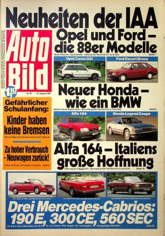 Deckblatt Auto Bild (33/1987)
